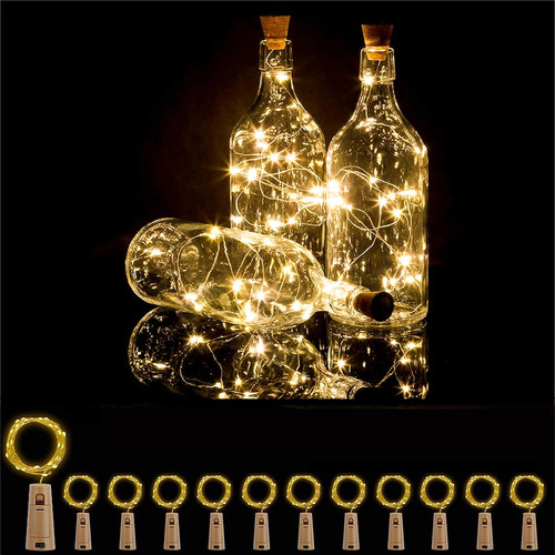 Solar wine bottle lights - 12,